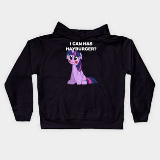 I Can Has Hayburger? (Princess Twilight) Kids Hoodie